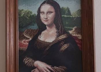Obraz -  „Mona Lisa” według Leonarda da Vinci - haft krzyżyk