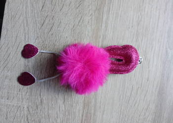 Brelok pompon futerko fuksja