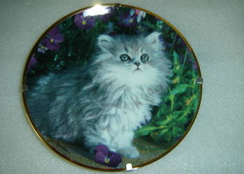 Talerz kolekcjonerski Franklin Mint seria kotki