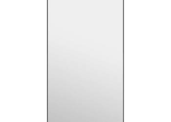 Lustro na drzwi czarne 50x100 cm szkło i aluminium WM-327411