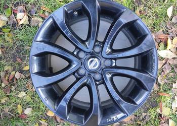 Oryginalne czarne alufelgi NISSAN Qashqai II Juke X-Trail 17cali + NAKRETKI