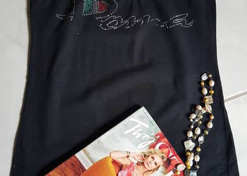 Italy, włoska, koszulka, top, t-shirt, bluzka, zdobiona, bły