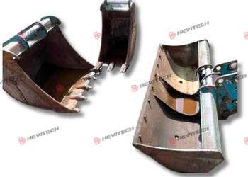 Komplet 3 łyżek z mocowaniem ok. 12–14 ton, w tym PC118 EC140,M313