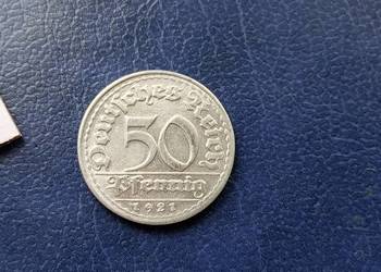 Stare monety 50 fenig 1921 D Niemcy Stare monety 50 fenig 1921 D Niemcy