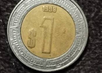 1 Peso Niecertyfikowane Meksykańskie Monety 1998
