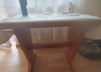 Stolik retro vintage kuchenny drewniany litego drewna rustykalny tradycyjny