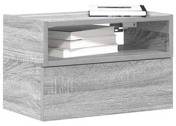 Wiszące szafki nocne 2 szt. szary dąb sonoma 45x26x285 cm WM-858607