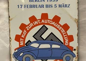 Niemiecki szyld emaliowany, Berlin 1939