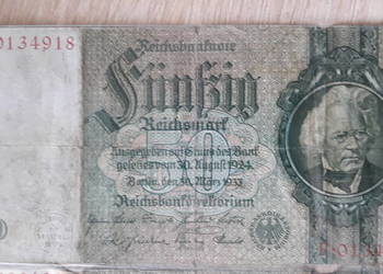 50 Marek Niemcy 1933 r. seria F,J,Z