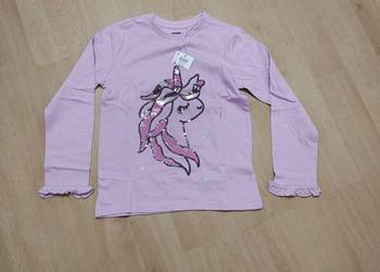 Bluzka bluzeczka t-shirt koszulka dziecięca Sinsay - jednorożec cekiny