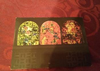 Marc Chagall witraże  3 plemiona Izraela pocztówka