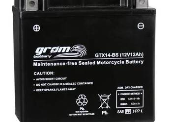 Akumulator motocyklowy GROM GTX14-BS 12V 12Ah 200A L+