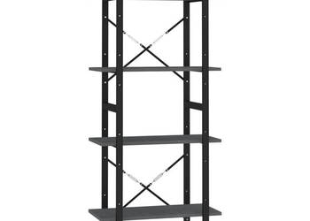 Regał na książki 4 półki szary 60x30x140 cm drewno sosnowe WM-806444