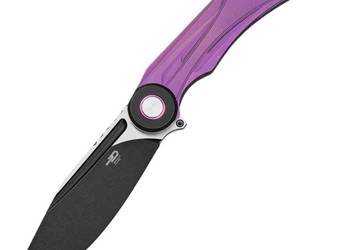 Nóż składany Bestech Seraph Purple Titanium, Black Stonewashed/Satin M390…