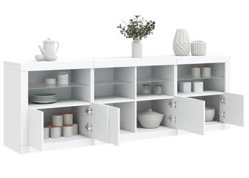 Szafka z oświetleniem LED biała 202x37x67 cm WM-3209009