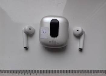 Słuchawki BT Feel Air TWS, jedna działa kilka sekund, FEELAIR400WH, etui z