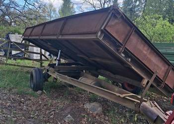 Przyczepa sadownicza,  wywrotka na obrotnicy 5,5mx 2m