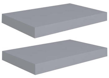 Półki ścienne 2 szt. szare 40x23x38 cm MDF WM-323848
