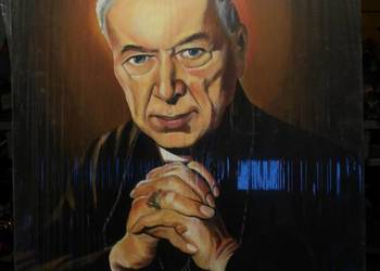 Kardynał S. Wyszyński obraz olejny płótnie 90x70