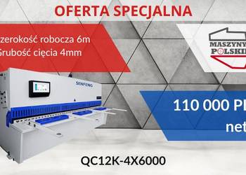 Gilotyna hydrauliczna SENFENG QC12K-4X6000 – 6000 mm / 4 mm | Nowa