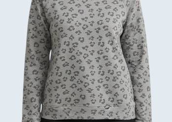 Damski bawełniany sweter szary w panterkę długim rękawem Blue Motion S/M