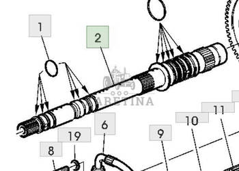 John Deere 6820 6920 6920S Wał CZĘŚCI L156671