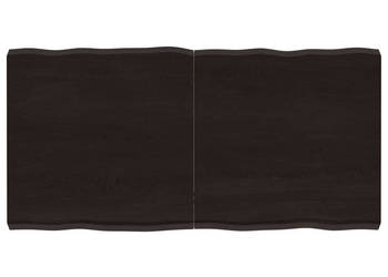 Blat ciemnobrązowy 120x60x(2-6) cm drewno z naturalną krawędzią WM-364027