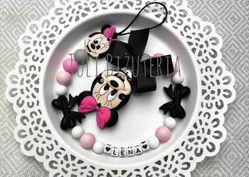 Myszka Minnie zawieszka do smoczka z imieniem dziecka
