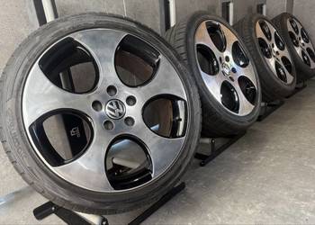 18 cali VW Golf GTI OEM oryginalne felgi koła alusy komplet z oponami 5x112