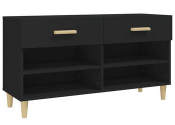 Szafka na buty czarna 102x35x55 cm materiał drewnopochodny WM-812817