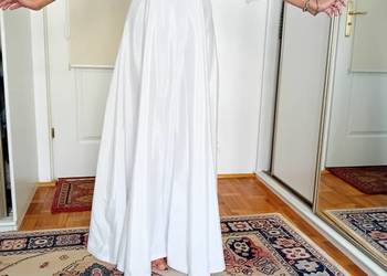 suknia ślubna elegancka z gipiurą , roz.44