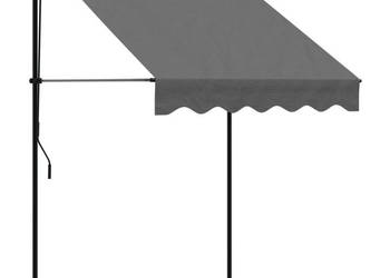 Markiza zwijana antracytowa 150x150 cm tkanina i stal WM-368737