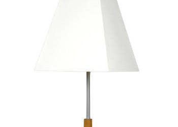 Lampa podłogowa MAGESTAD skandynawski drewno biały abażur