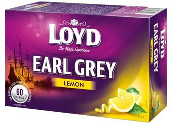 Herbata earl grey Loyd o smaku cytryna 60 t. cytrynowa
