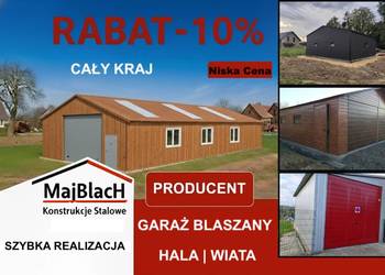 A131-Garaż Blaszany Dwuspadowy | Złoty Dąb |Wiata | Hala- Maj-Blach