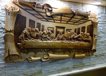 Ostatnia Wieczerza - Plaskorzezba - Drewno