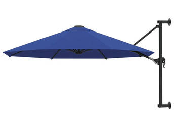 Parasol ścienny na metalowym słupku 300 cm niebieski WM-47301