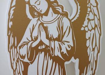 Duży anioł modlący się - dekoracja Grób Pański Wielkanoc