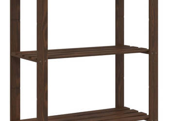 Regał z 3 półkami brązowy 80x38x90 cm lite drewno sosnowe WM-373397