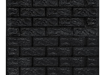 Panele 3D z imitacją cegły samoprzylepne 10 szt. czarne WM-150724