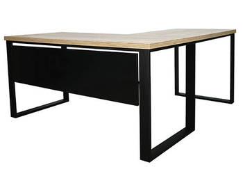 Loftowe Biurko Narożne Lewe Dąb Casella Naturalny 160x160/Blenda