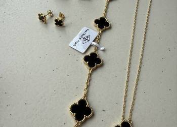 Zestaw premium na van Cleef & arpels kolczyki bransoletka naszyjnik