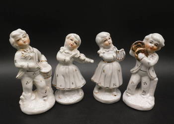 Zestaw 4 porcelanowych figurek – Dziecięca Orkiestra Vintage