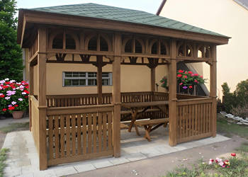 ALTANA 7 3x4,5m Ryflowane Słupy Zdobienia Impregnacja +Gont Producent