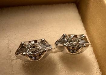 Kolczyki - "srebrne" z diamentem