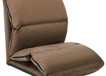 Składane krzesło podłogowe taupe mikrofibra WM-325259