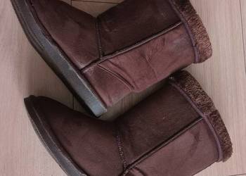 Botki zamszowe brązowe z futerkiem