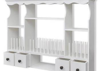 vidaXL Wisząca szafka kuchenna, drewniana, biała(SKU:241372)