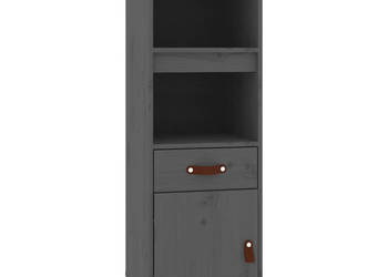 Szafka szara 34x40x1085 cm lite drewno sosnowe WM-820154