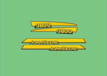 Naklejki ładowarka john deere 3800, mocne i odporne, laminat